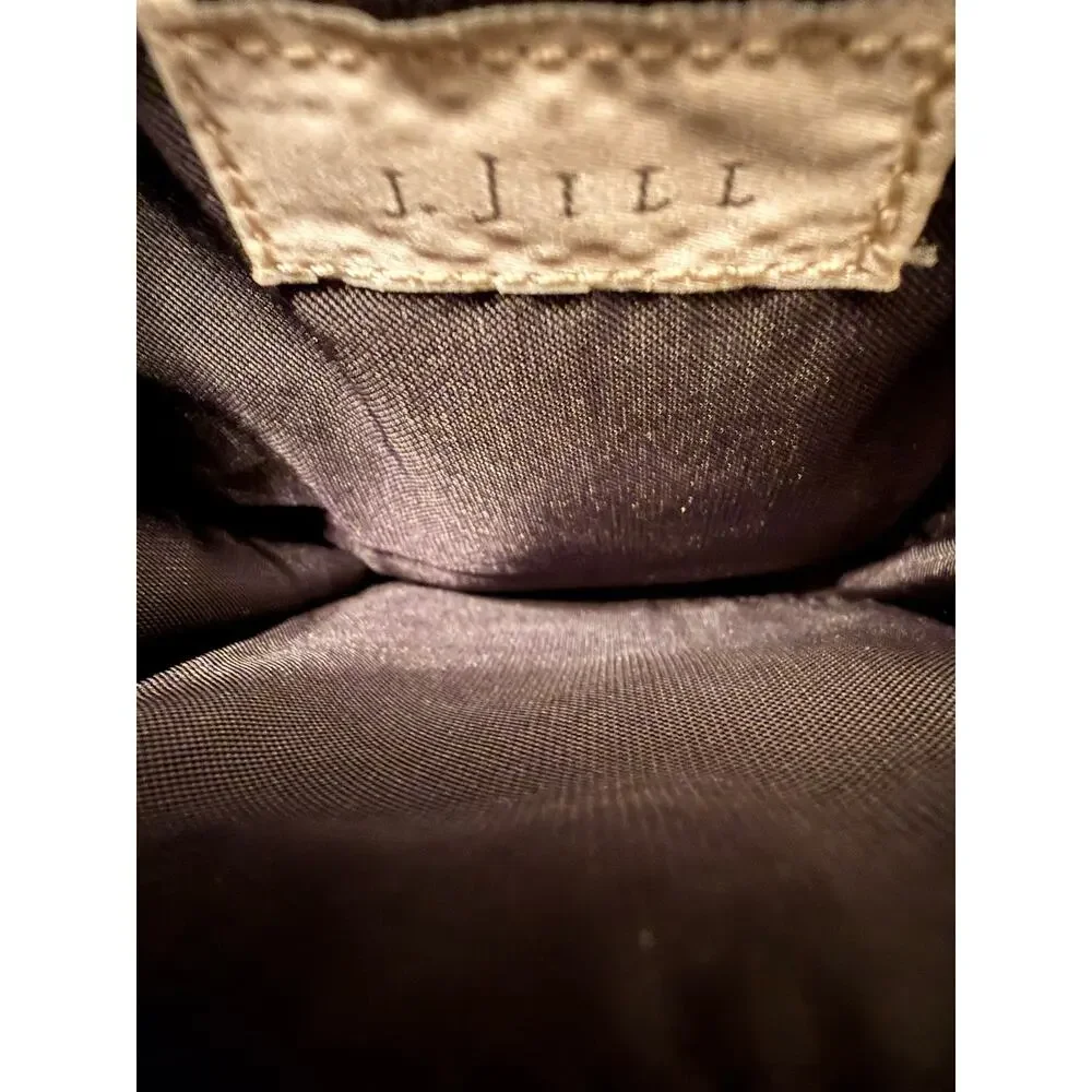 Vintage J. JILL Nubuck Leather black super soft Crossbody Organizer Purse.
